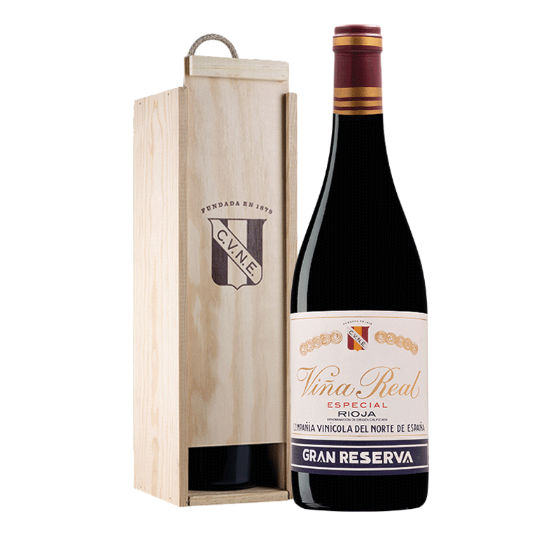 Viña Real Gran Reserva - Caja madera con botella 5l