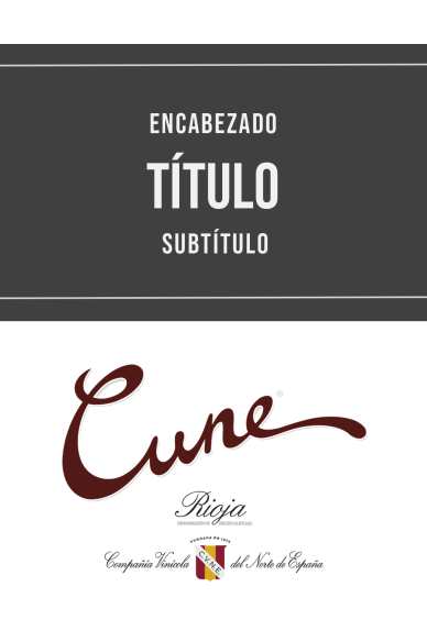 Cune Reserva Personalized Message - 3 bot 75cl 2
