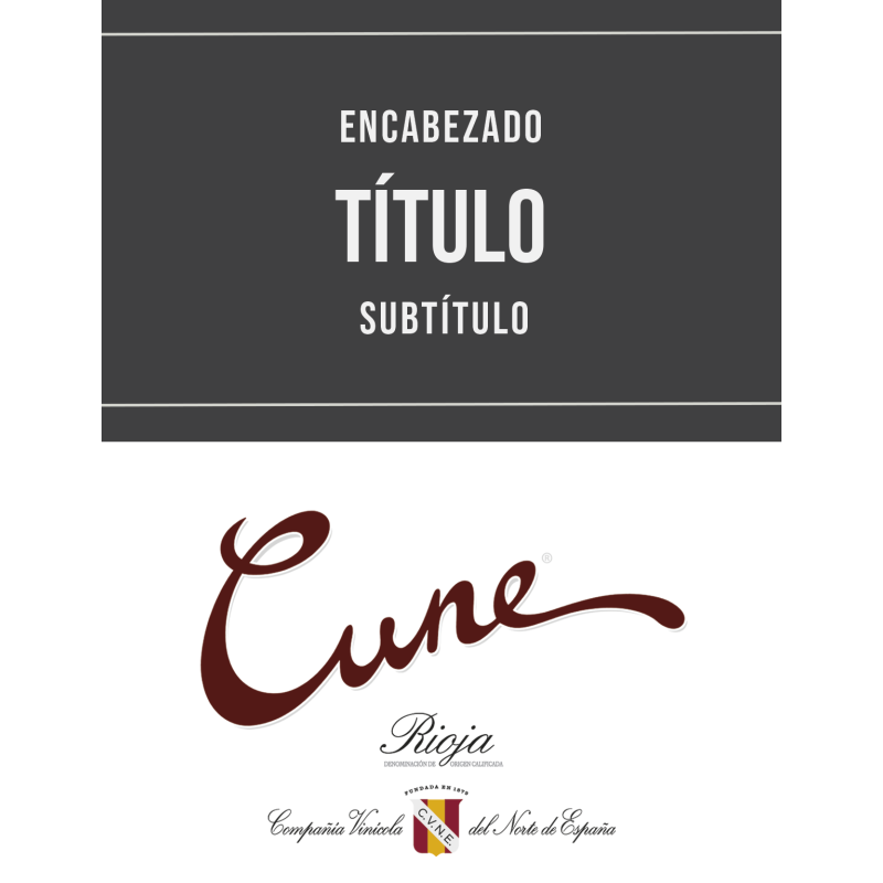 Cune Reserva Personalized Message - 3 bot 75cl