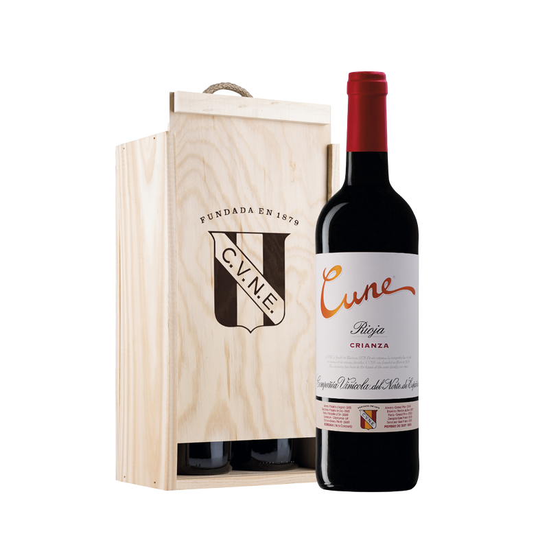 Cune Crianza - Wooden Box 2 bottles