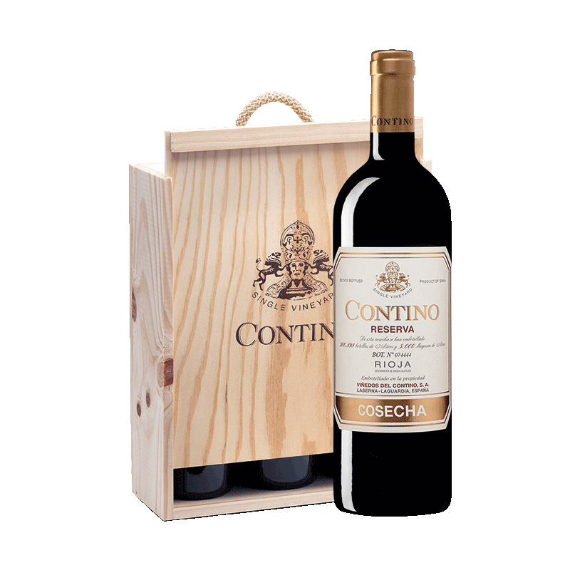 Contino Reserva - Wooden box with 3 bottles 75cl