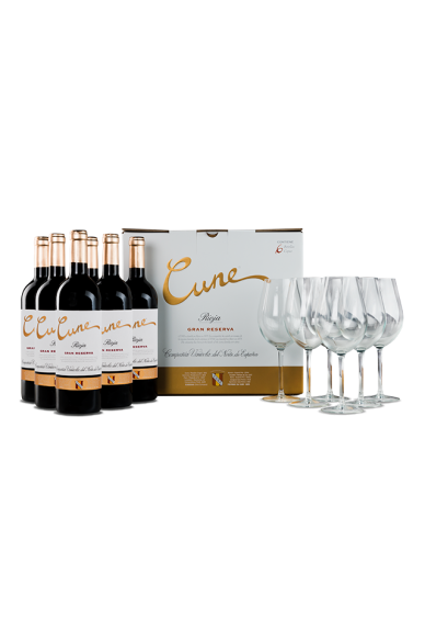 Pack Cune Gran Reserva + 6 glasses