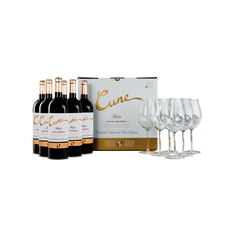 Pack Cune Gran Reserva + 6 glasses