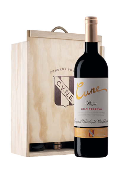 Cune Gran Reserva- Wooden box with 3 bottles 75cl