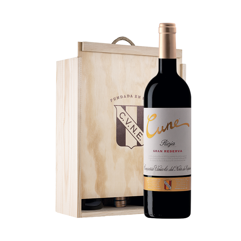 Cune Gran Reserva- Wooden box with 3 bottles 75cl