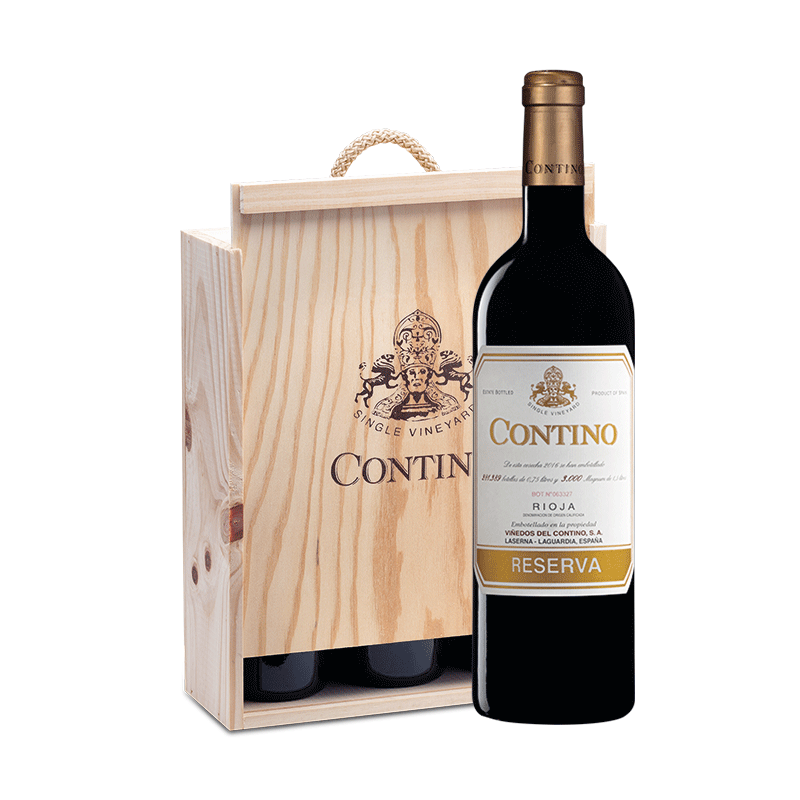 Contino Reserva - Wooden box with 3 bottles 75cl