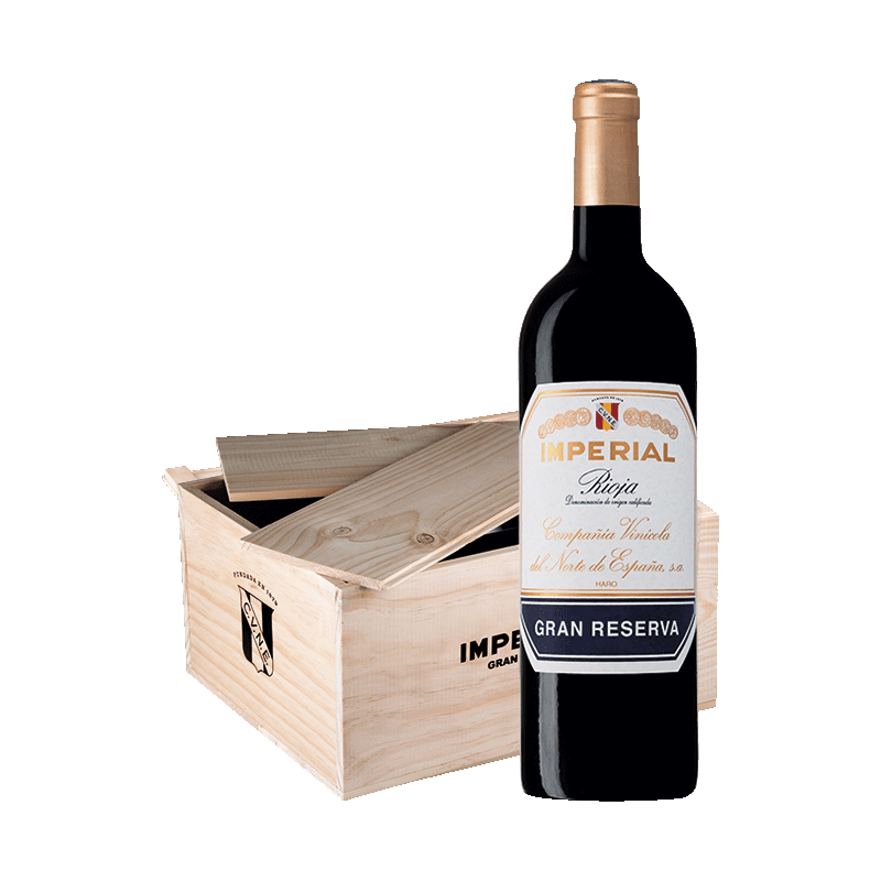 Caja madera con 6 botellas Imperial Gran Reserva